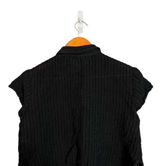 3 for‎ $30! Love Notes black short sleeve button down shirt - Picture 7 of 9